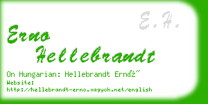 erno hellebrandt business card